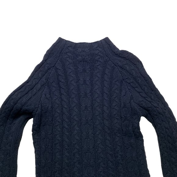 Old Navy Cable Knit Sweater Womens Size Large Black Pullover Stretch - Picture 4 of 7